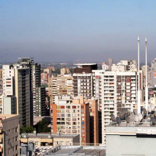panorámica de edificios en Santiago Centro, región metropolitana, Chile